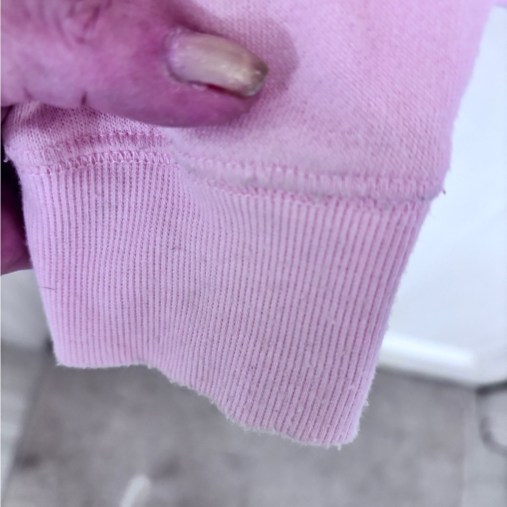 Justice Light Pink SweatshiHoodie with Love Justice sparkling Graphic girls 8-10 - Picture 9 of 10